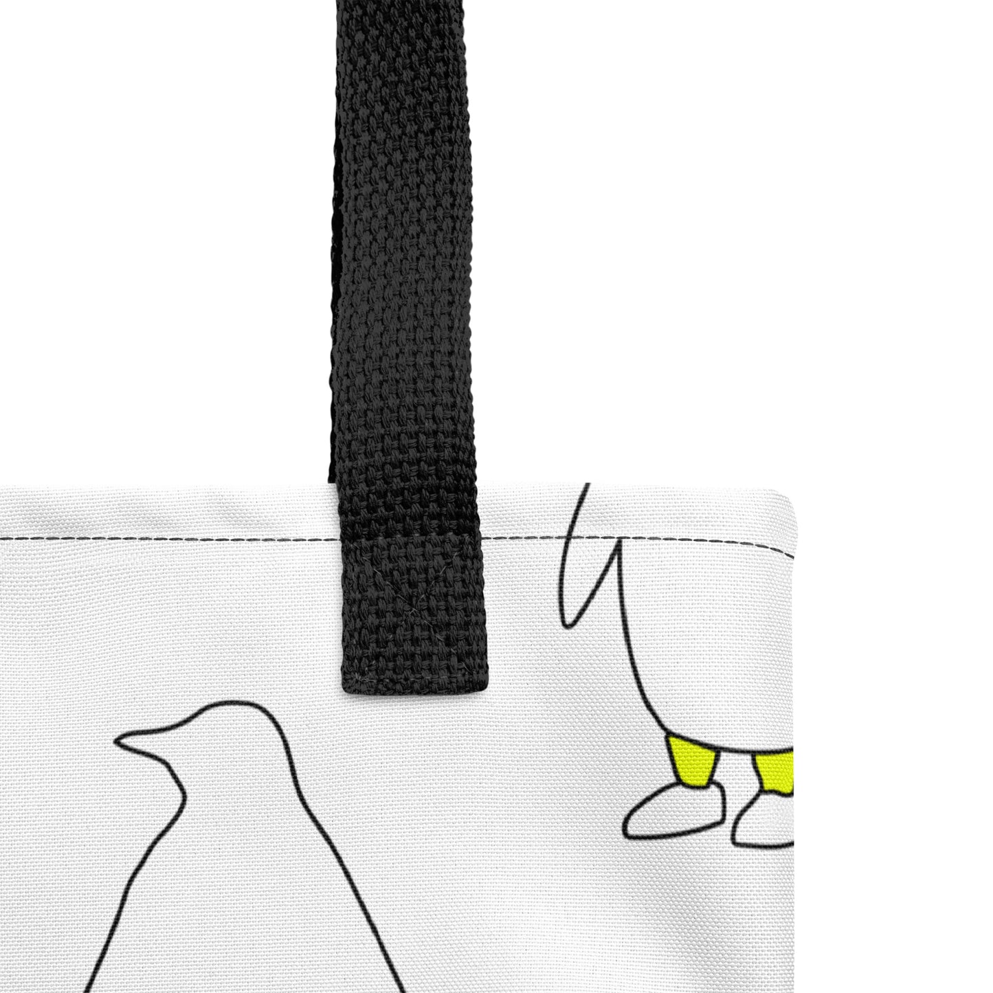 Rocket Pengwin Illustration Tote Bag