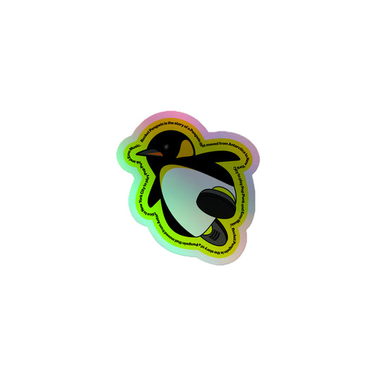Rocket Pengwin Icon Holographic Sticker