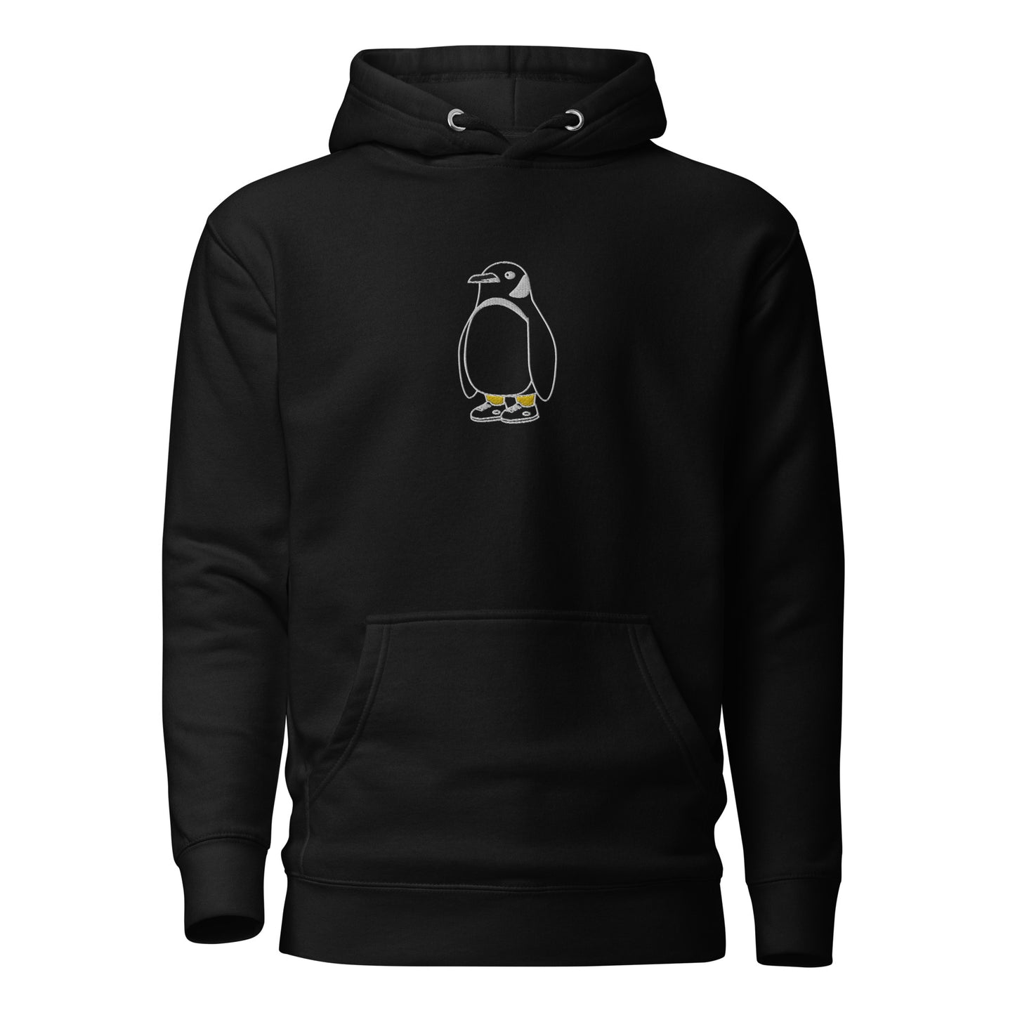 Rocket Pengwin Embroidery Cartoon Main Character Energy Hoodie